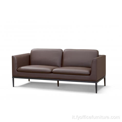 Prezzo all&#39;ingrosso Chocolate Luxury Office Furniture soggiorno divani in pelle